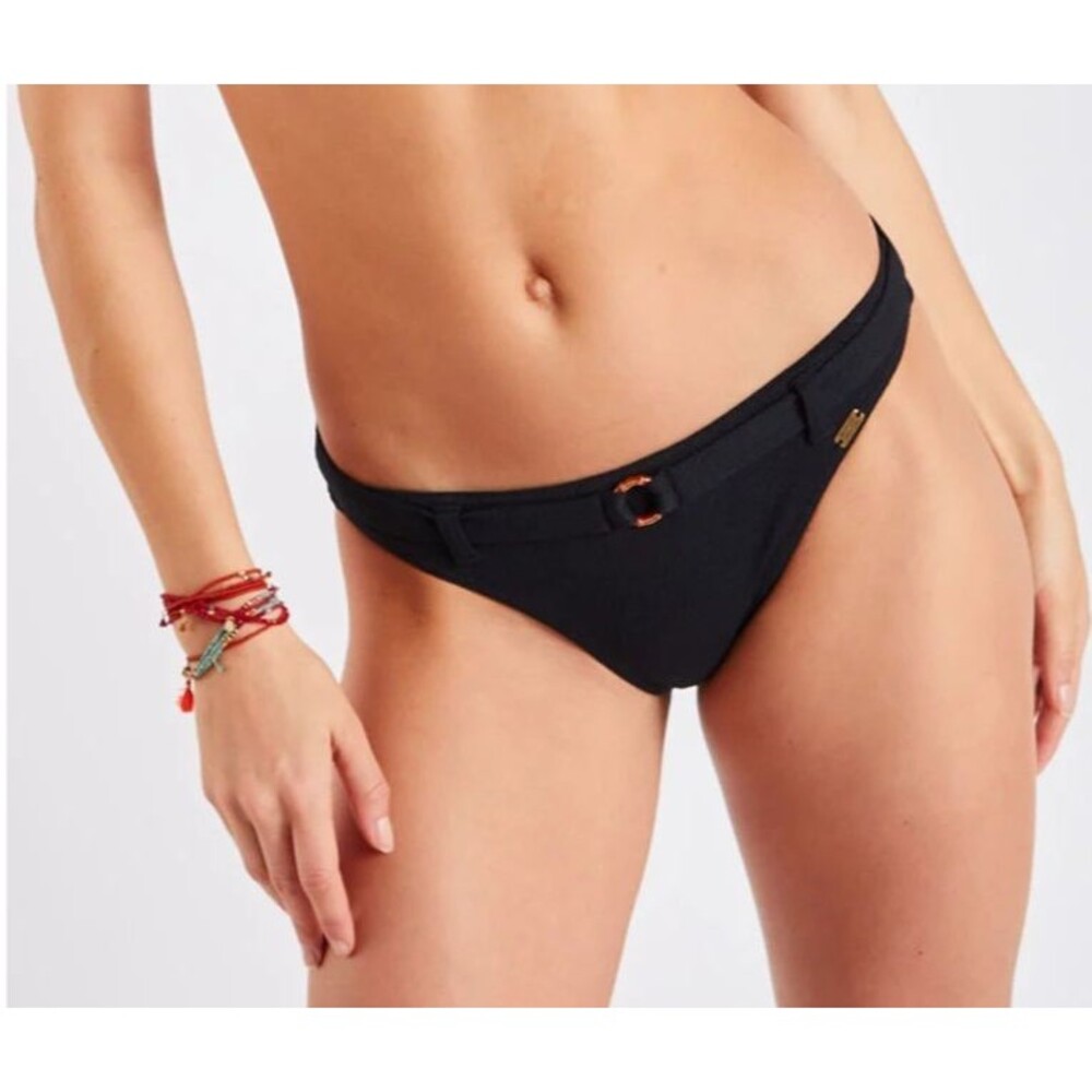 Banana Moon Women's Medium/US 6 Dita Belted Bikini Bottoms Black NWT